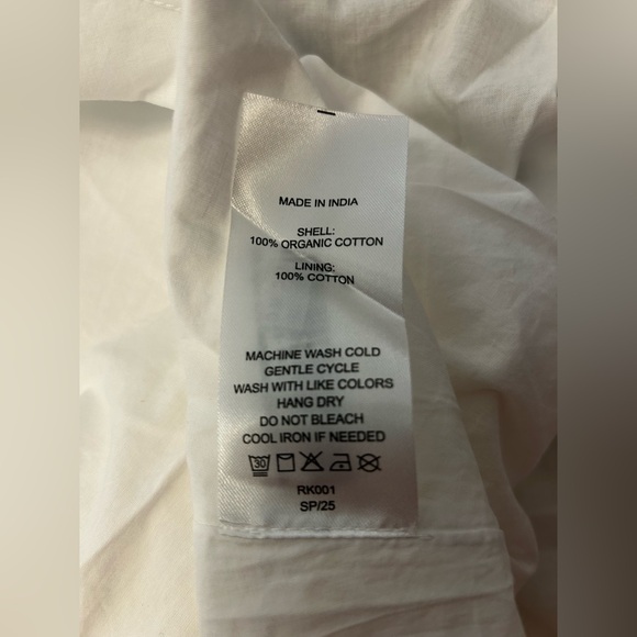 NWT! Quince Women’s  White Organic Cotton Gauze Smocked Maxi Skirt, Size XS. - Picture 5 of 5